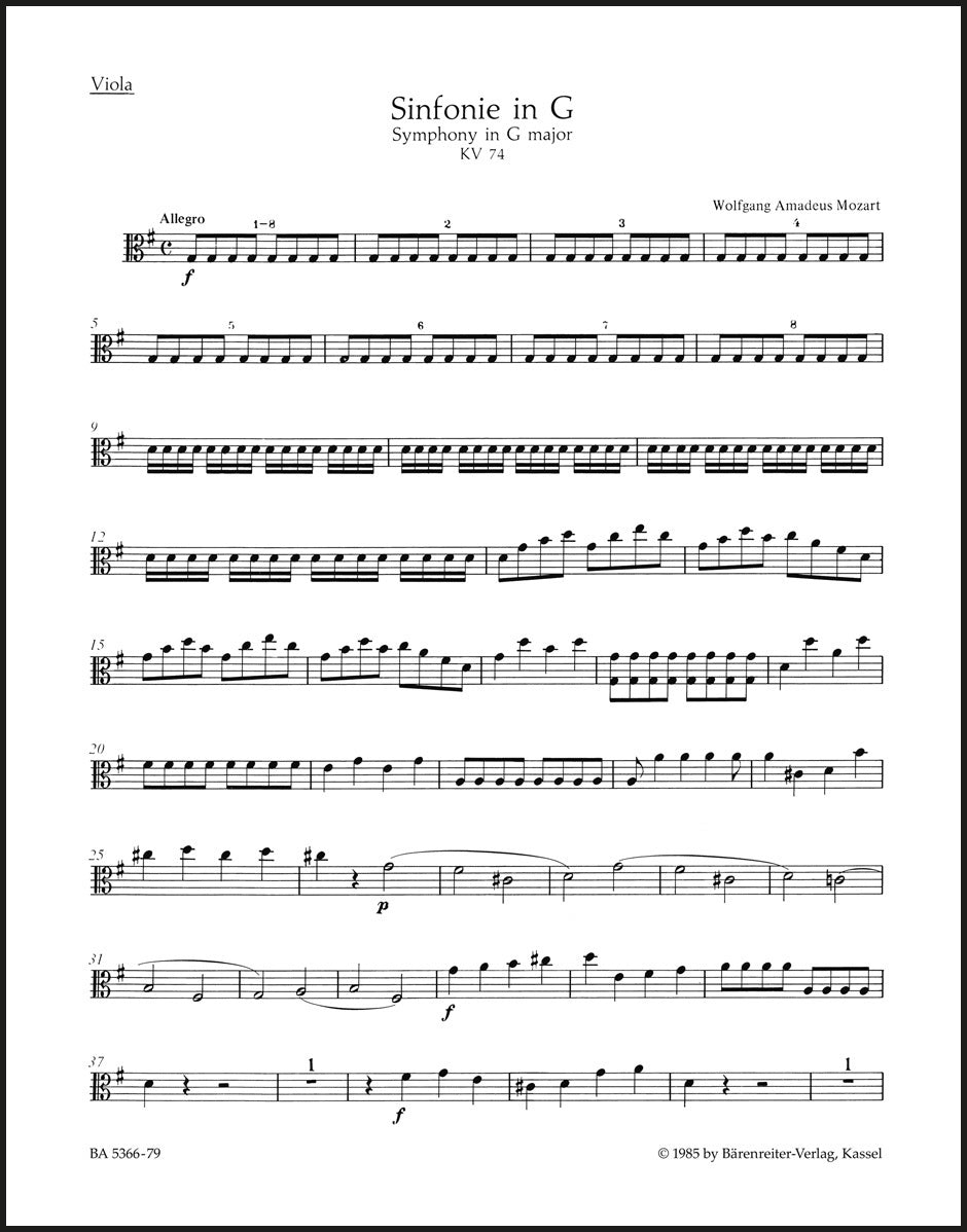 Mozart: Symphony No. 10 in G Major, K. 74