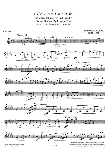 Dvořák: Cypřiše, B. 152