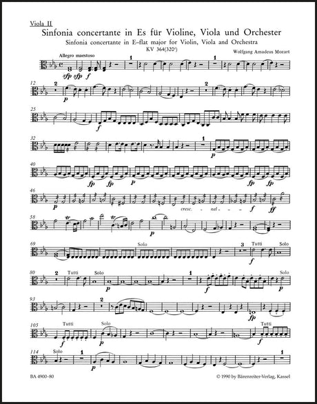 Mozart: Sinfonia concertante, K. 364 (320d)
