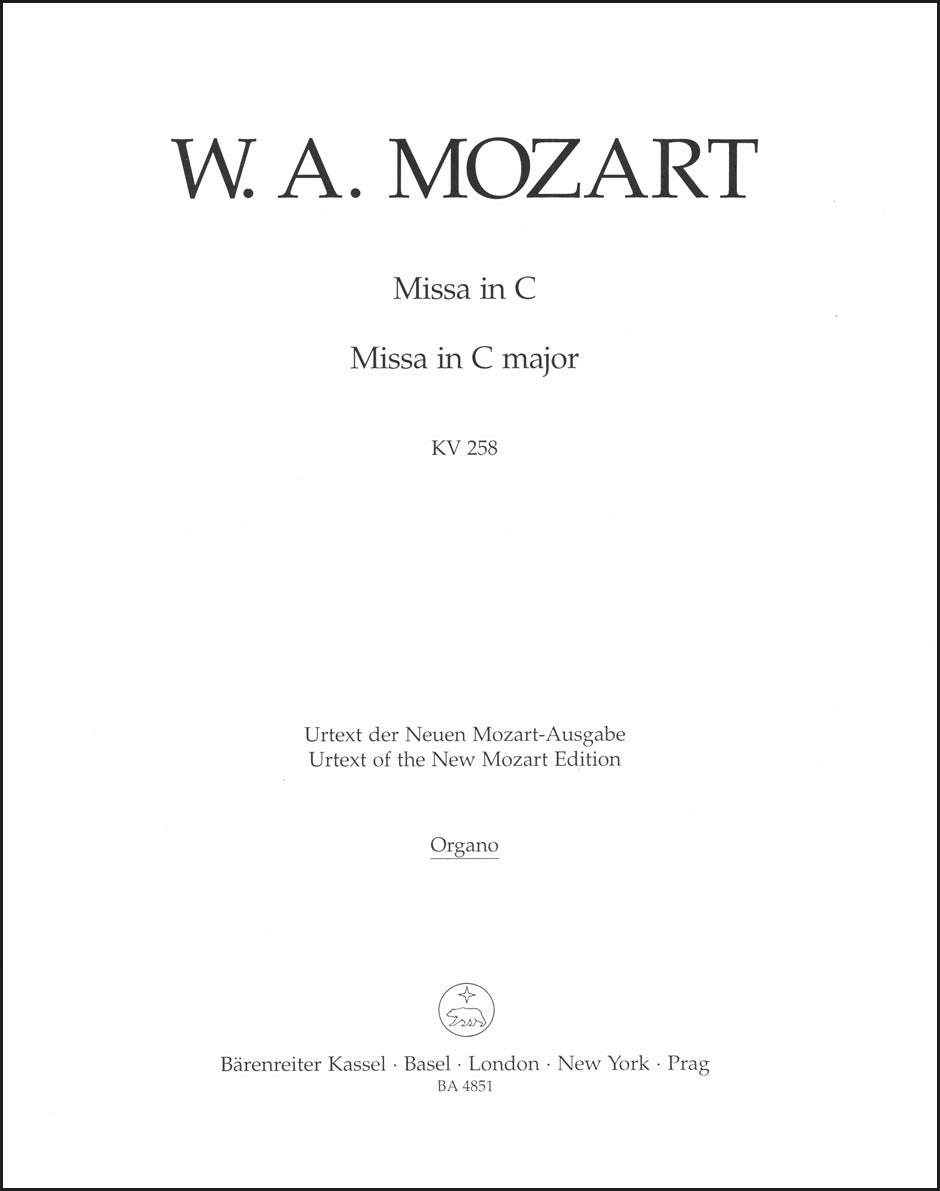 Mozart: Missa in C Major, K. 258