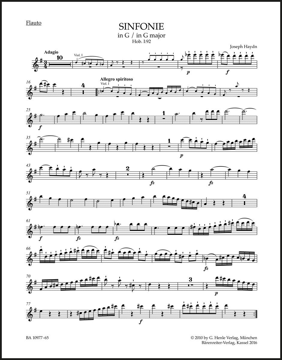 Haydn: Symphony in G Major, Hob. I:92