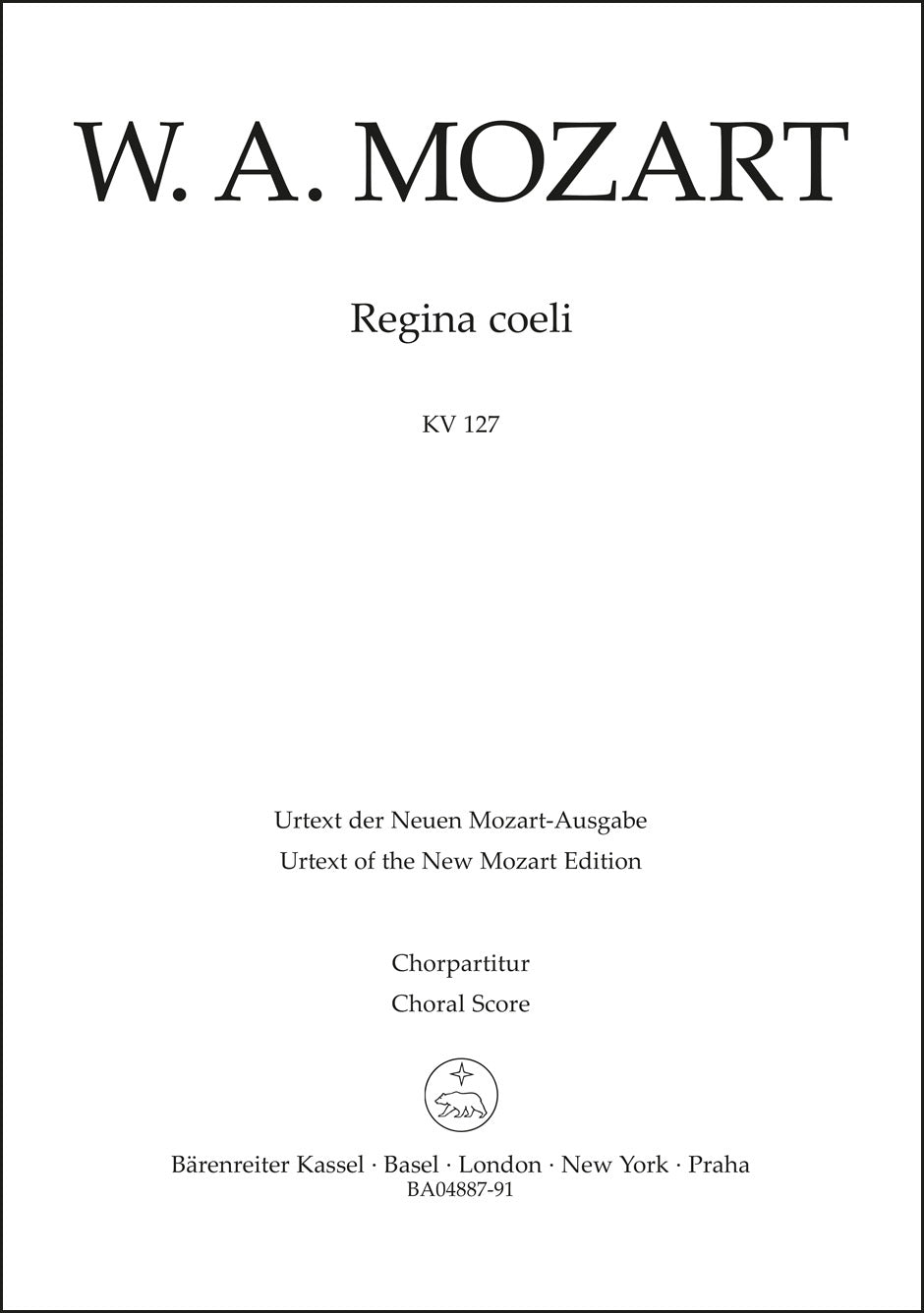 Mozart: Regina coeli in B-flat Major, K. 127