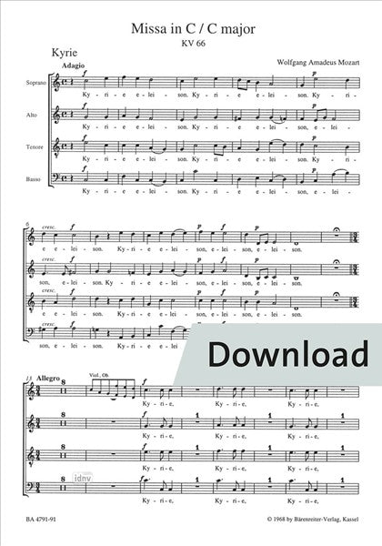 Mozart: Missa in C Major, K. 66
