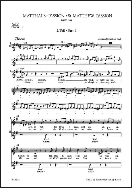 Bach: St. Matthew Passion, BWV 244