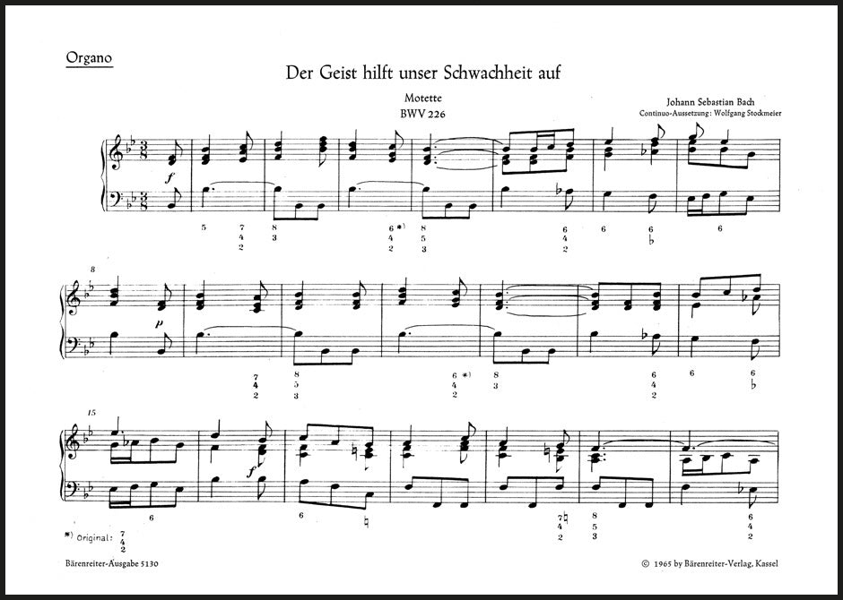 Bach: Der Geist hilft unser Schwachheit auf, BWV 226