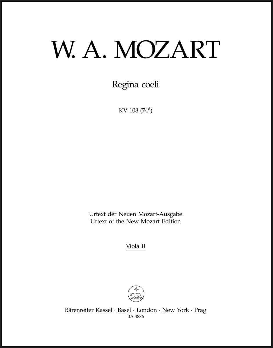 Mozart: Regina coeli, K. 108 (74d)