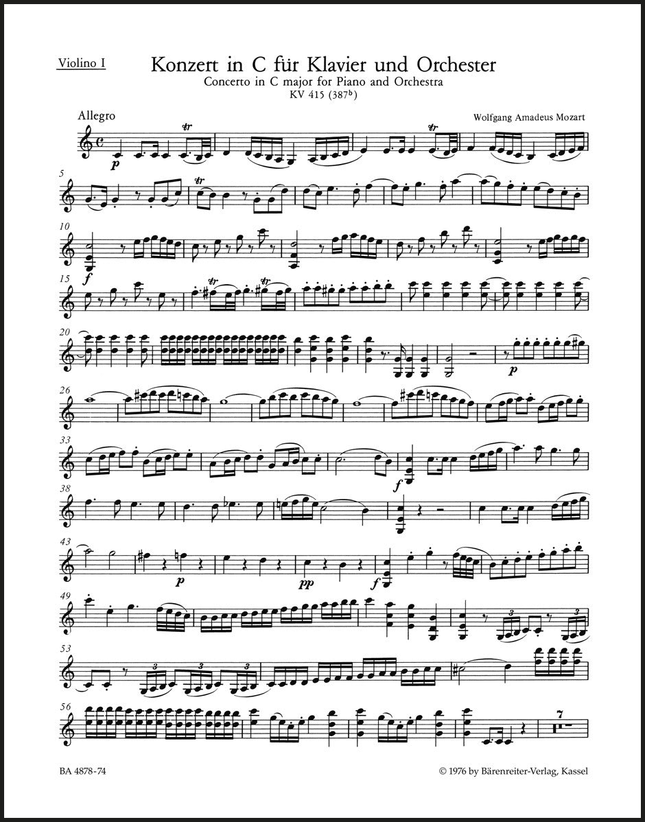 Mozart: Piano Concerto No. 13 in C Major, K. 415 (387b)