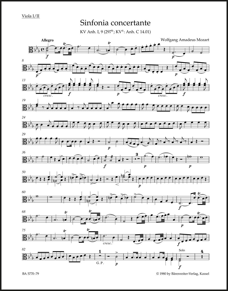 Mozart: Sinfonia concertante for Oboe, Clarinet, Horn, Bassoon and Orchestra in E-flat Major K. Anh. I,9 (297b)