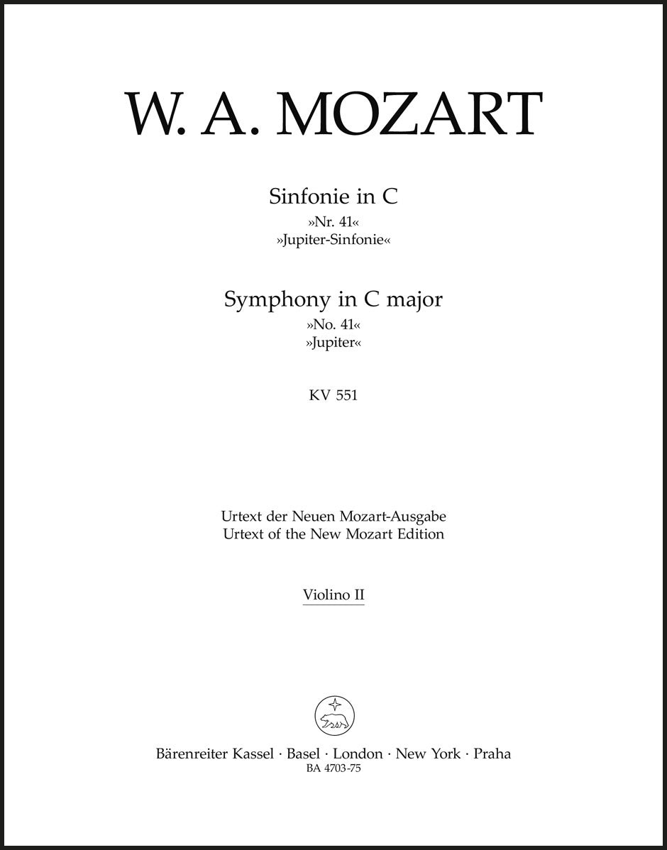 Mozart: Symphony No. 41 in C Major, K. 551 ("Jupiter Symphony")