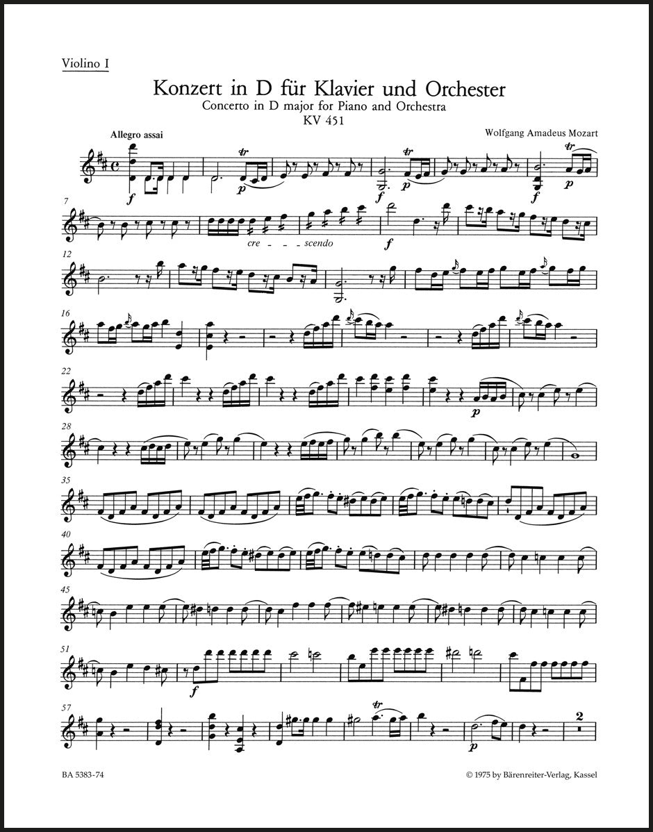 Mozart: Piano Concerto No. 16 in D Major, K. 451