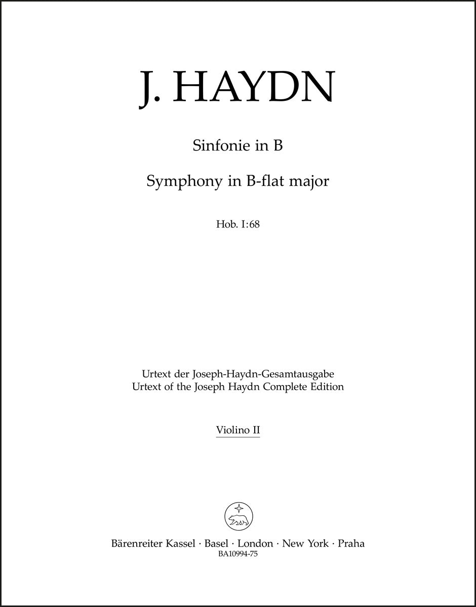 Haydn: Symphony in B-flat Major, Hob. I:68