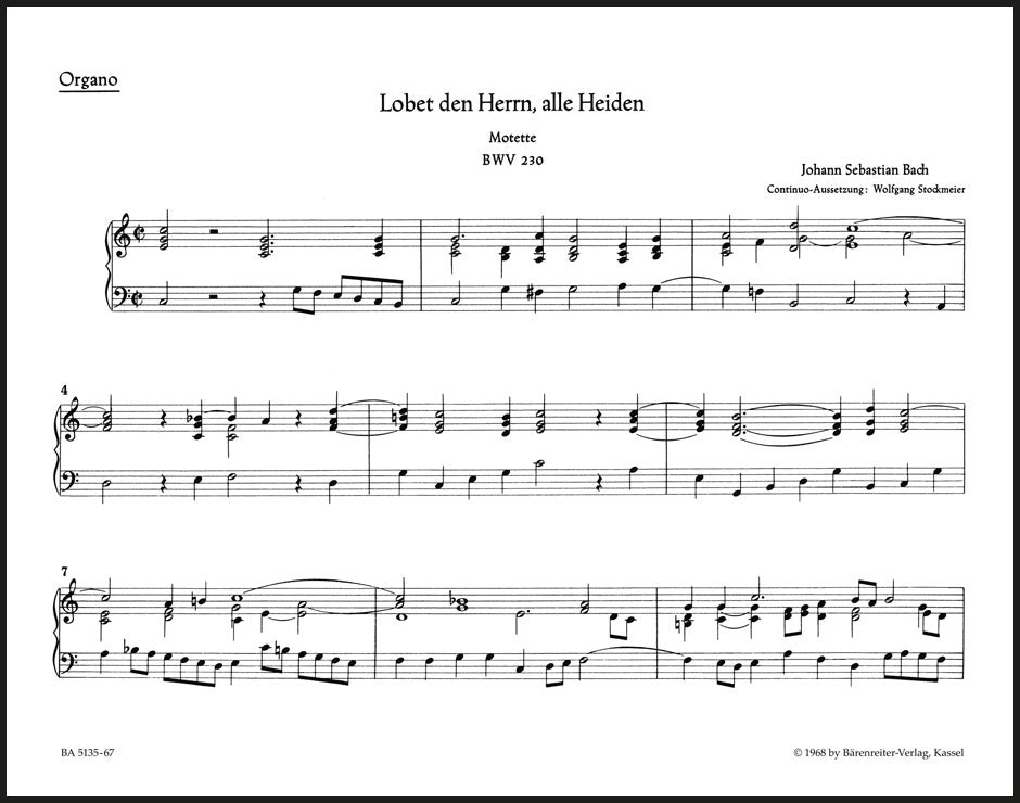 Bach: Lobet den Herrn, alle Heiden, BWV 230