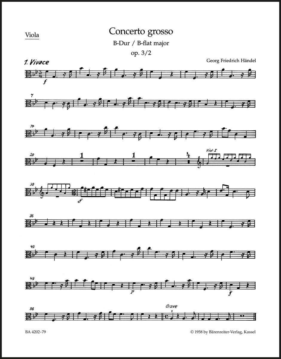 Handel: Concerto grosso in B-flat Major, HWV 313, Op. 3, No. 2