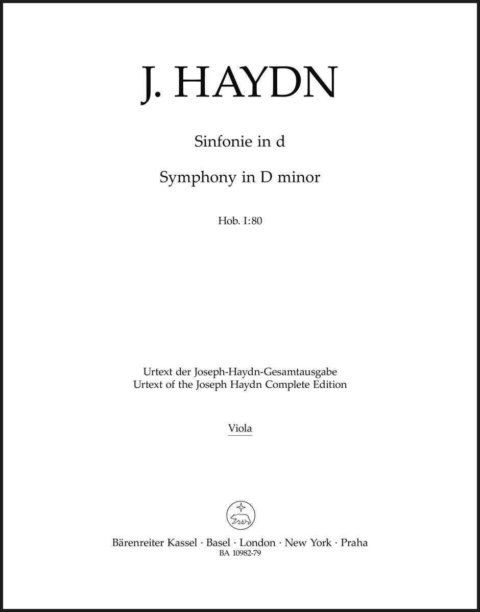 Haydn: Symphony in D Minor, Hob. I:80