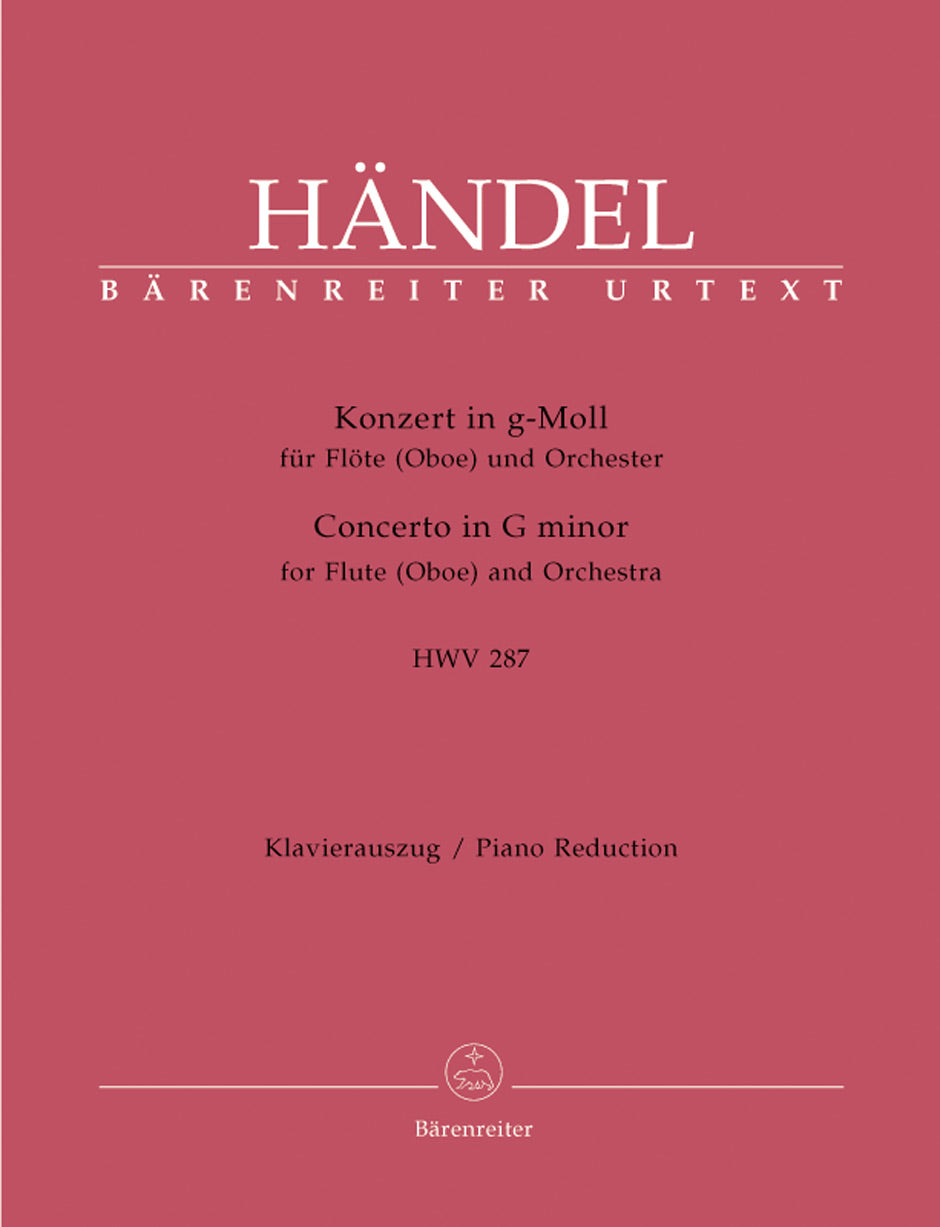 Handel: Concerto for Flute (or Oboe) in G Minor, HWV 287