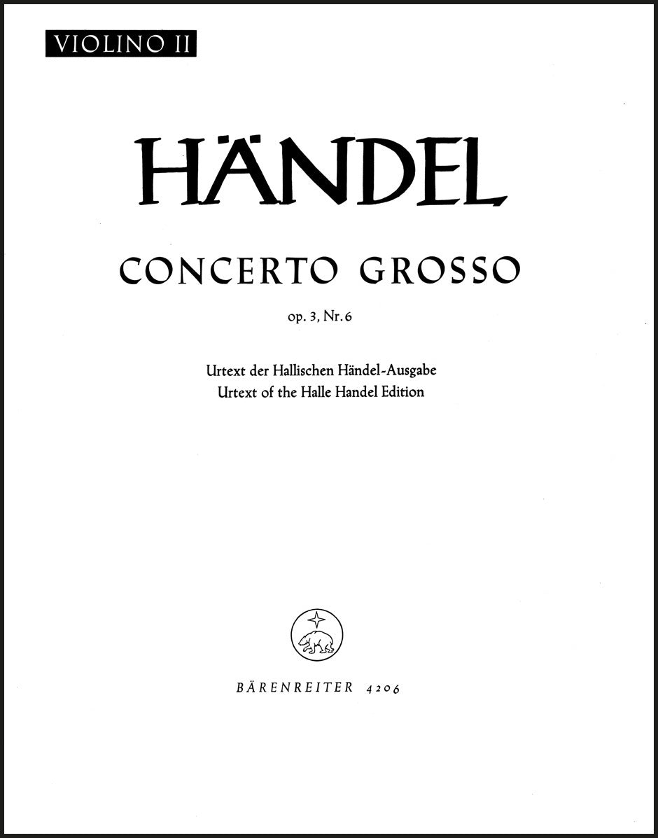 Handel: Concerto grosso in D Major, HWV 317, Op. 3, No. 6