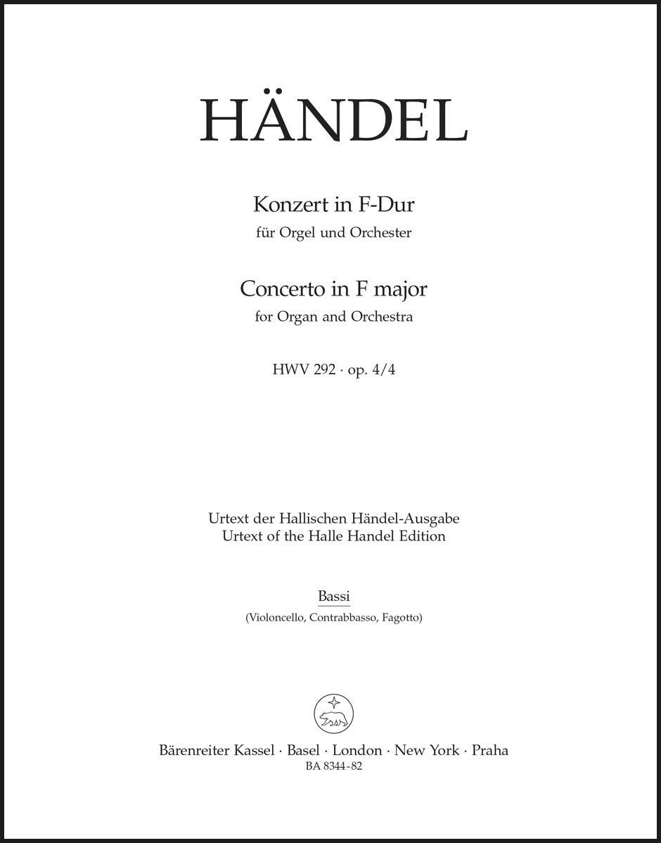 Handel: Organ Concerto in F Major, HWV 292, Op. 4, No. 4
