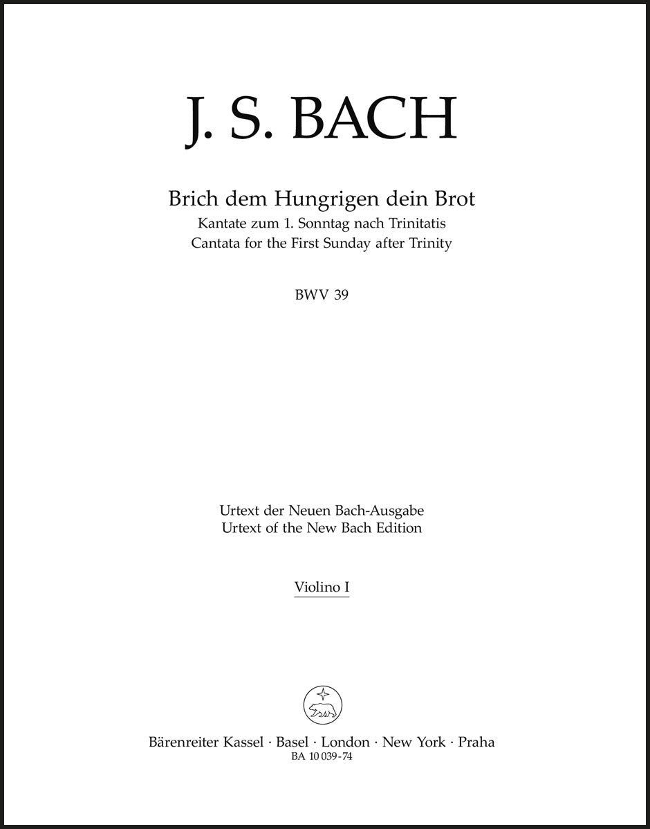 Bach: Brich dem Hungrigen dein Brot, BWV 39