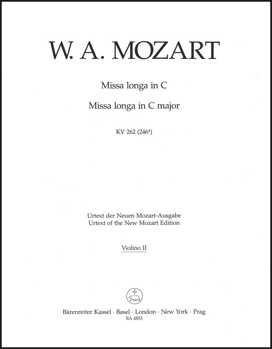 Mozart: Missa longa in C Major, K. 262 (256a)