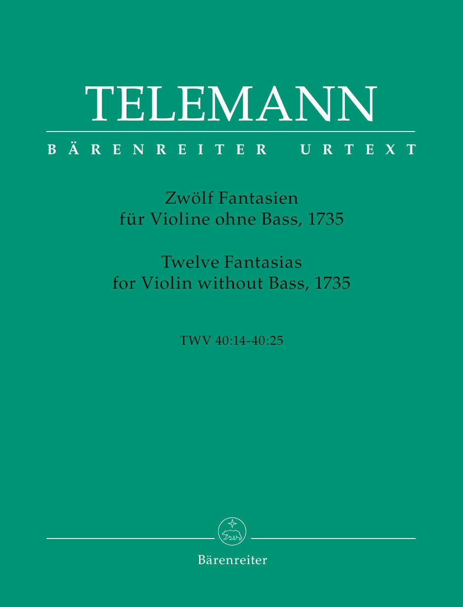 Telemann: 12 Fantasies for Violin without Bass, TWV 40:14-25