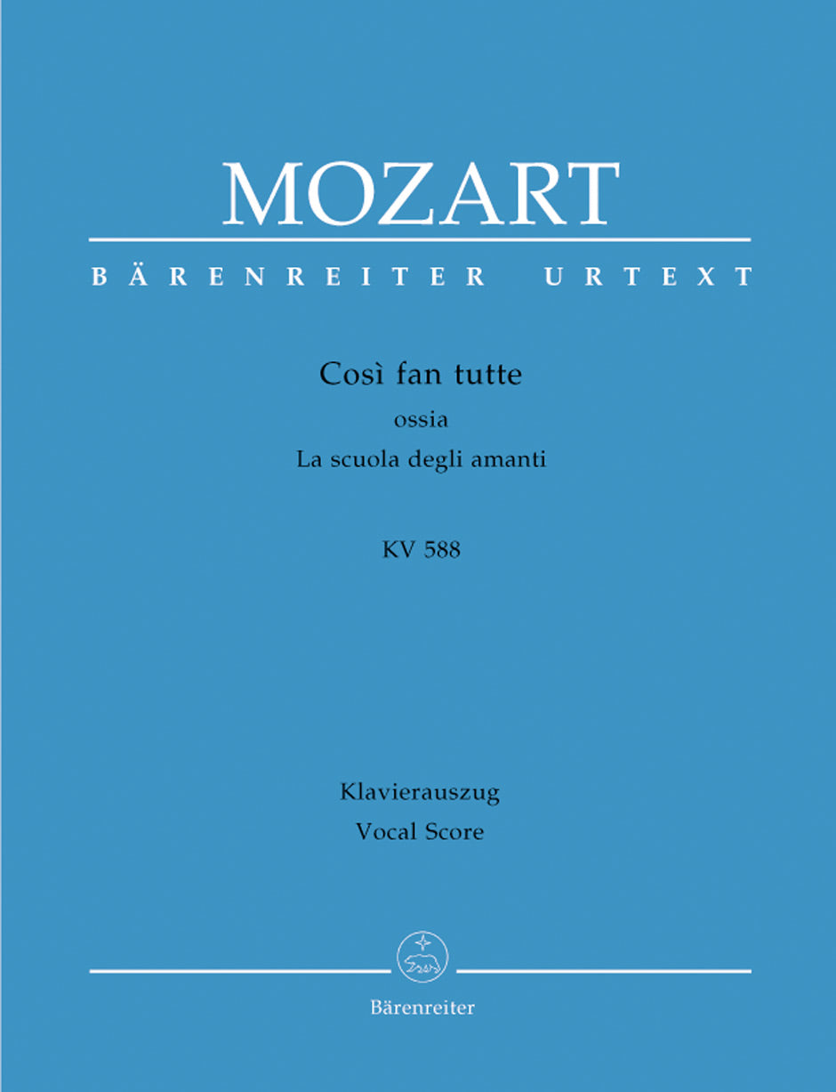 Cosi fan tutte Bärenreiter vocal score Mozart: Così fan tutte, K. 588 – Barenreiter US