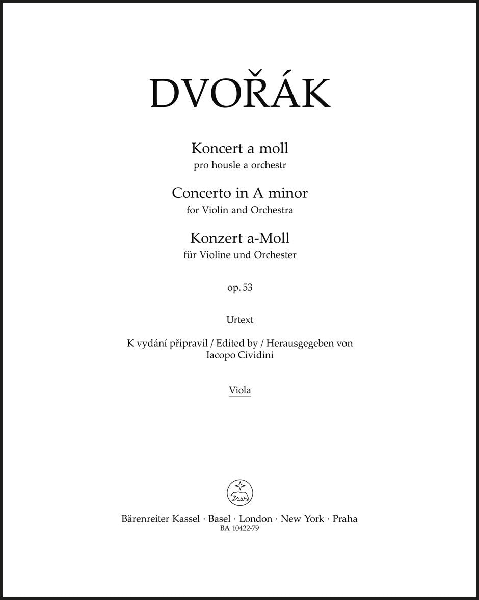 Dvořák: Violin Concerto in A Minor, Op. 53