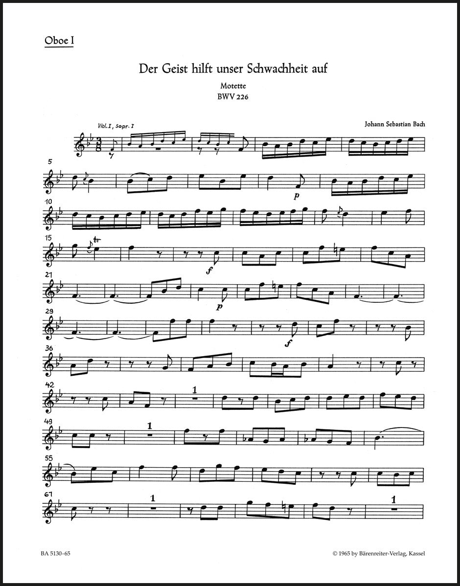 Bach: Der Geist hilft unser Schwachheit auf, BWV 226