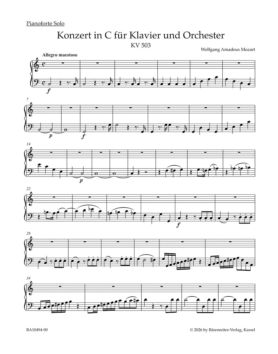 Mozart: Piano Concerto No. 25 in C Major, K. 503