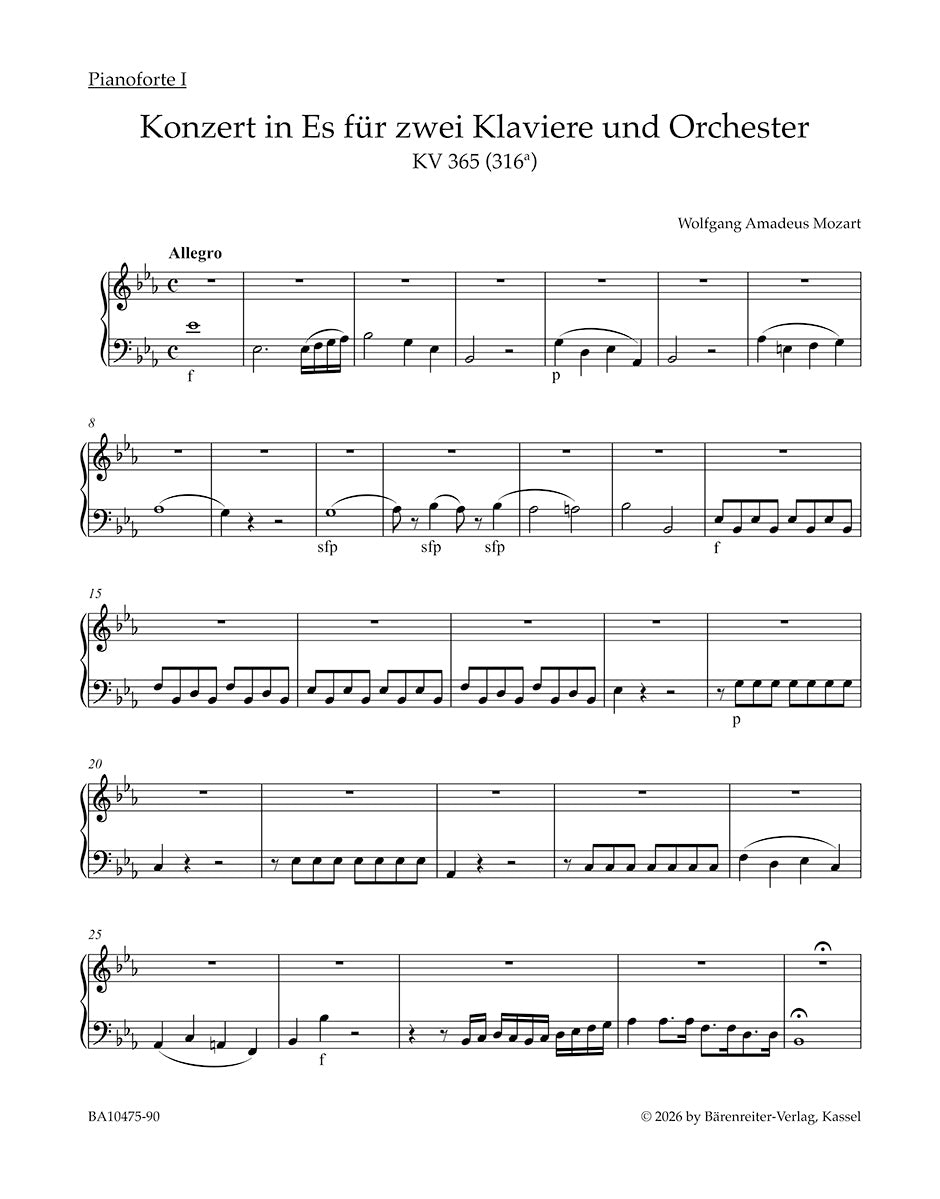 Mozart: Concerto for two Pianos No. 10 in E-flat Major, K. 365 (316a)
