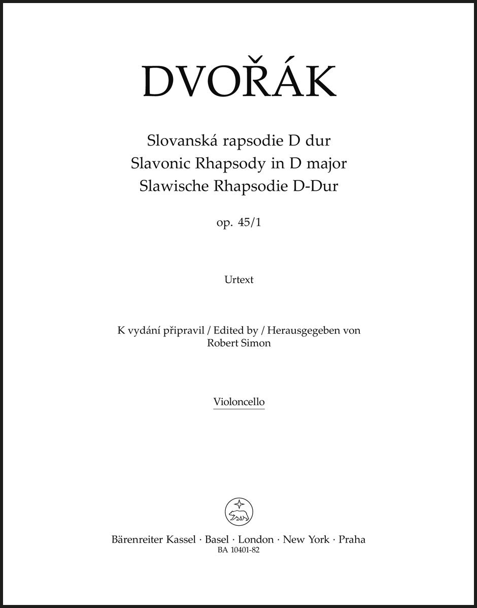 Dvořák: Slavonic Rhapsody in D Major, Op. 45, No. 1