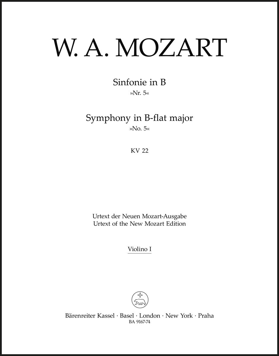 Mozart: Symphony No. 5 in B-flat Major, K. 22