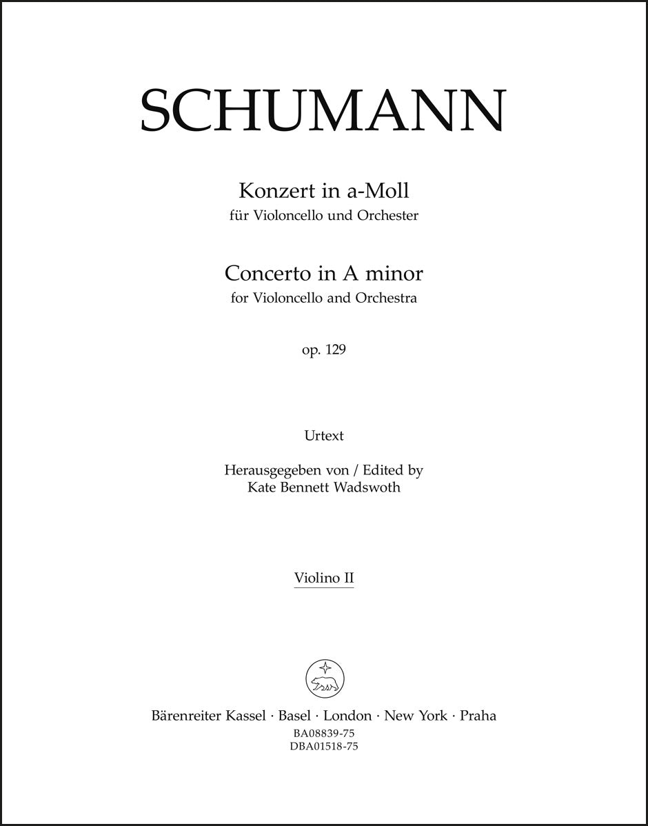 Schumann: Cello Concerto in A Minor, Op. 129