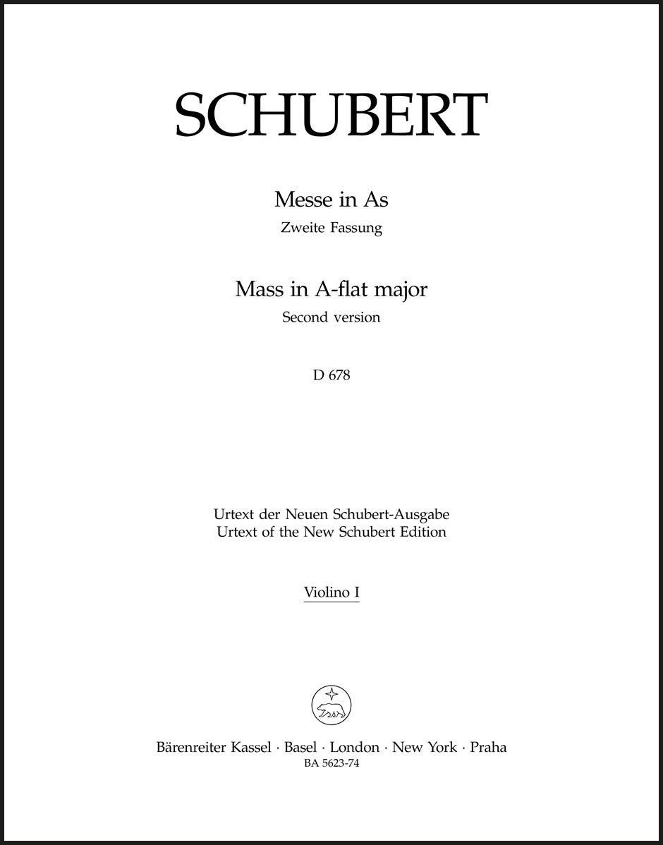 Schubert: Mass in A-flat Major, D 678