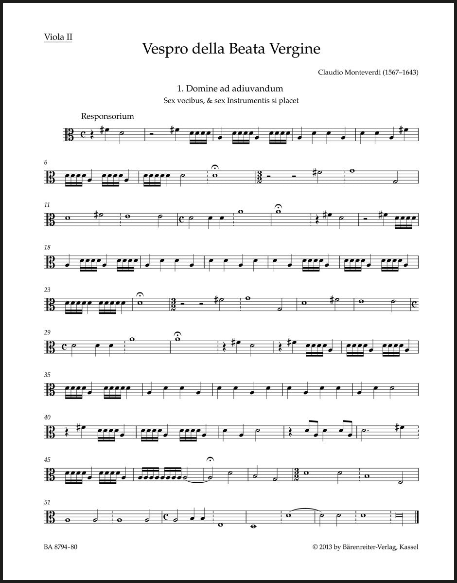 Monteverdi: Vespro della Beata Vergine