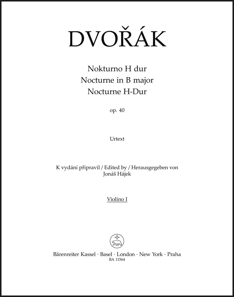 Dvořák: Nocturne in B Major, B. 47, Op. 40
