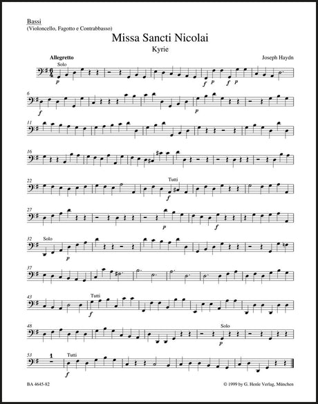 Haydn: Missa Sancti Nicolai, Hob. XXII:6
