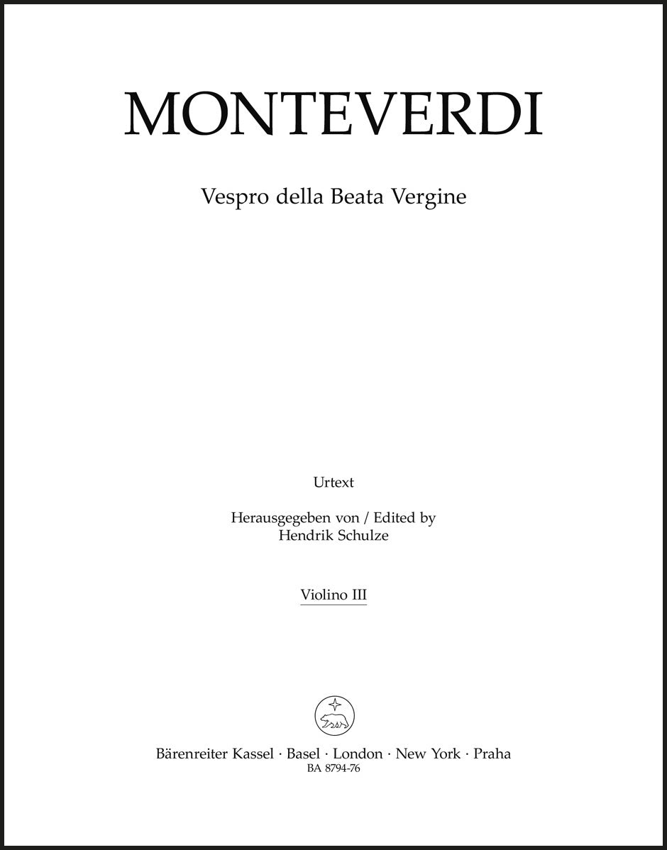 Monteverdi: Vespro della Beata Vergine