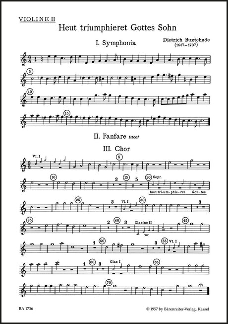 Buxtehude: Heut triumphieret Gottes Sohn, BuxWV 43 - Easter Cantata