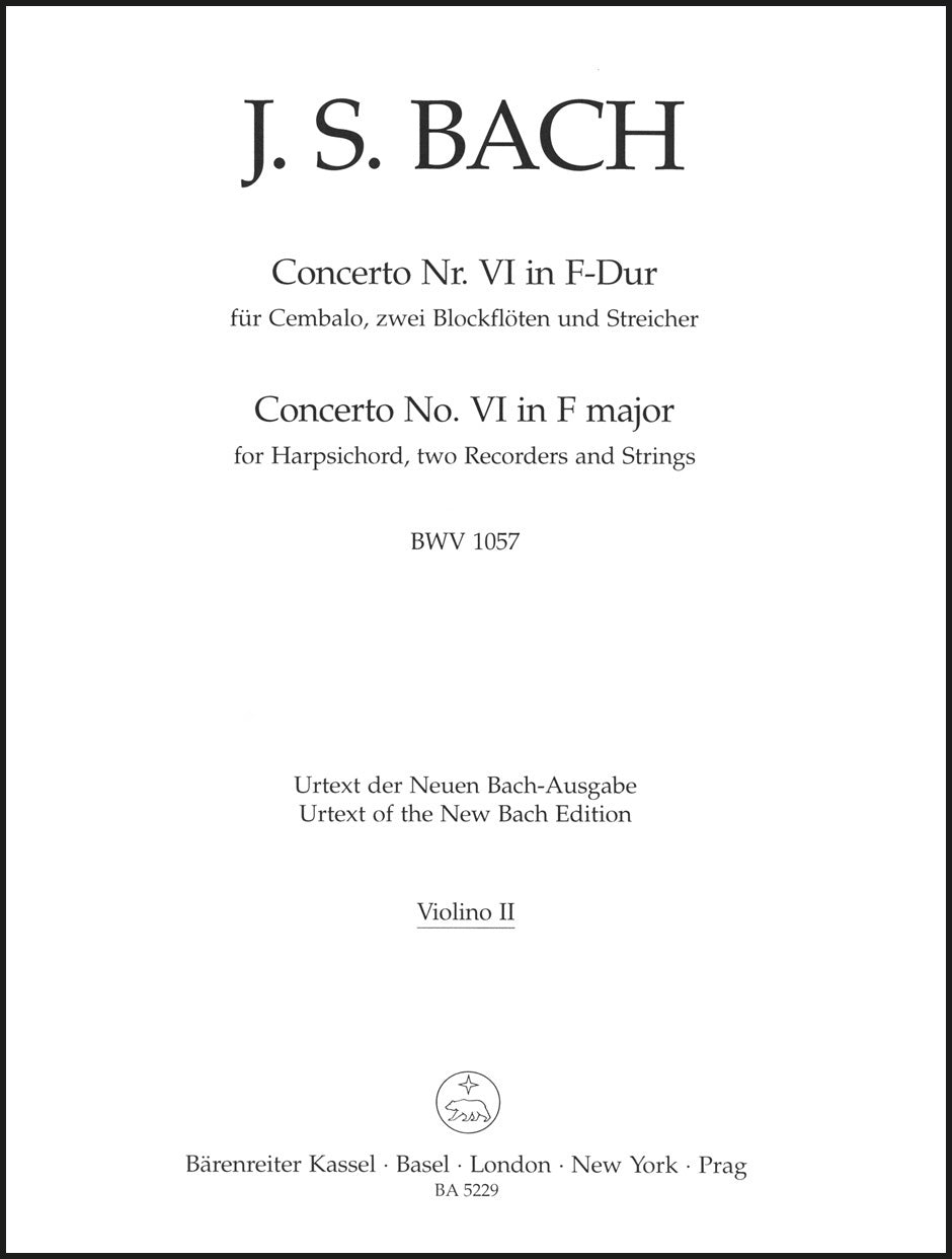 Bach: Harpsichord Concerto No. 6 in F Major, BWV 1057