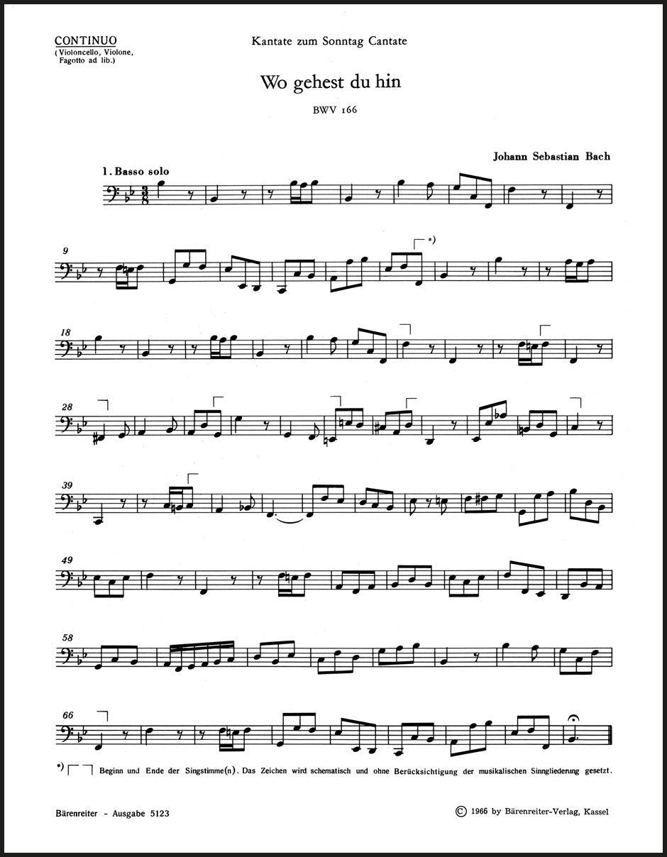 Bach: Wo gehest du hin?, BWV 166