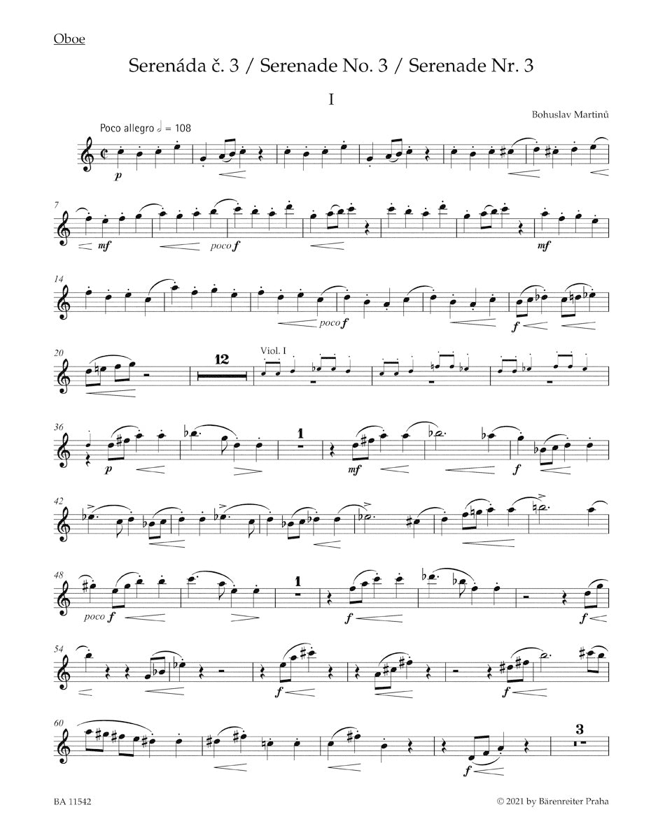 Martinů: Serenade No. 3, H. 218