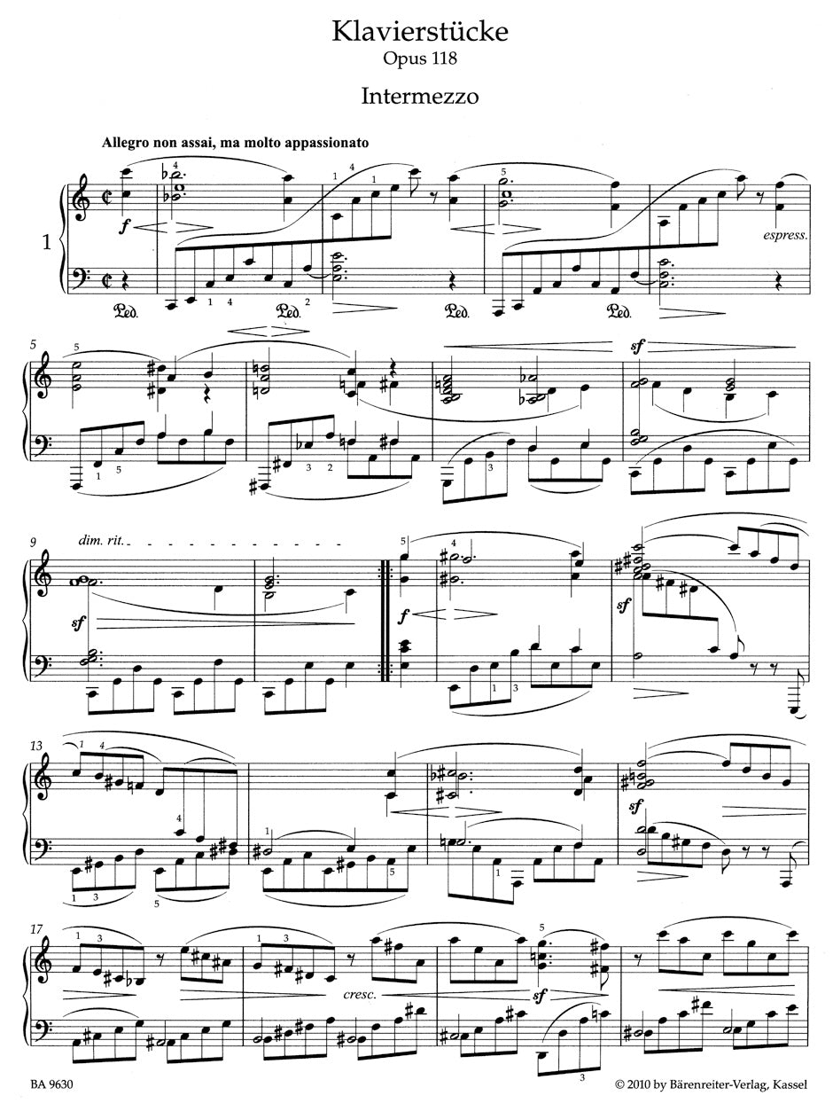 Brahms: Piano Pieces, Op. 118