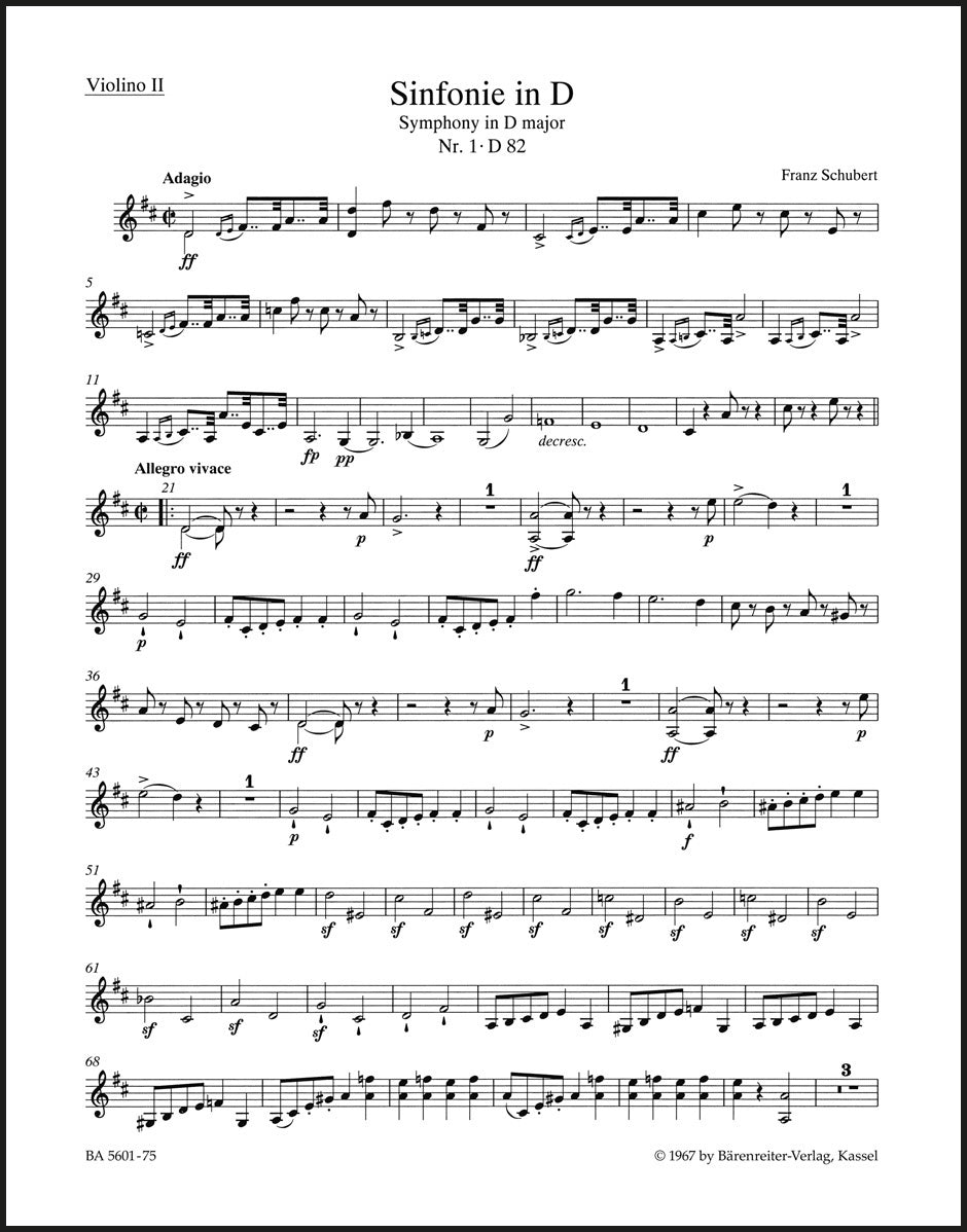 Schubert: Symphony No. 1 in D Major, D 82