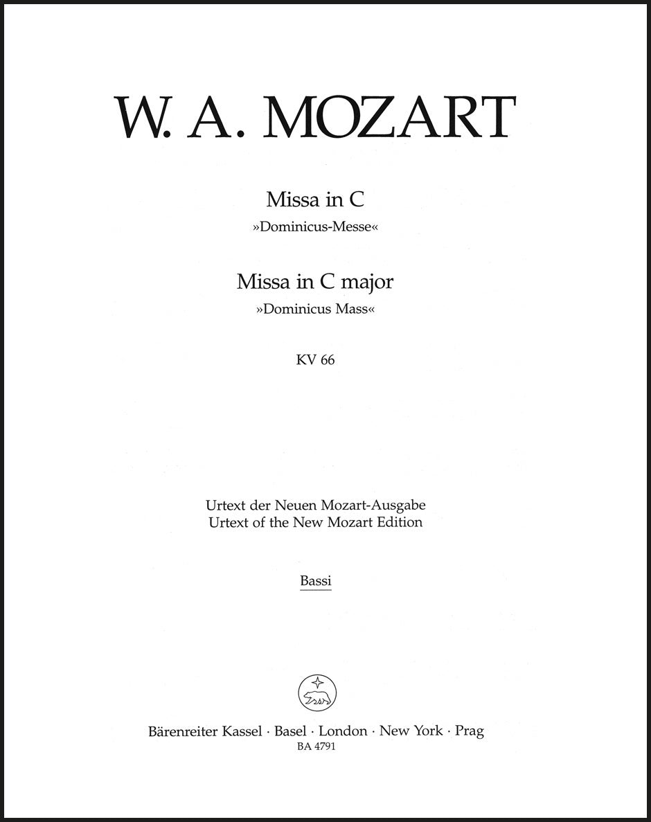 Mozart: Missa in C Major, K. 66