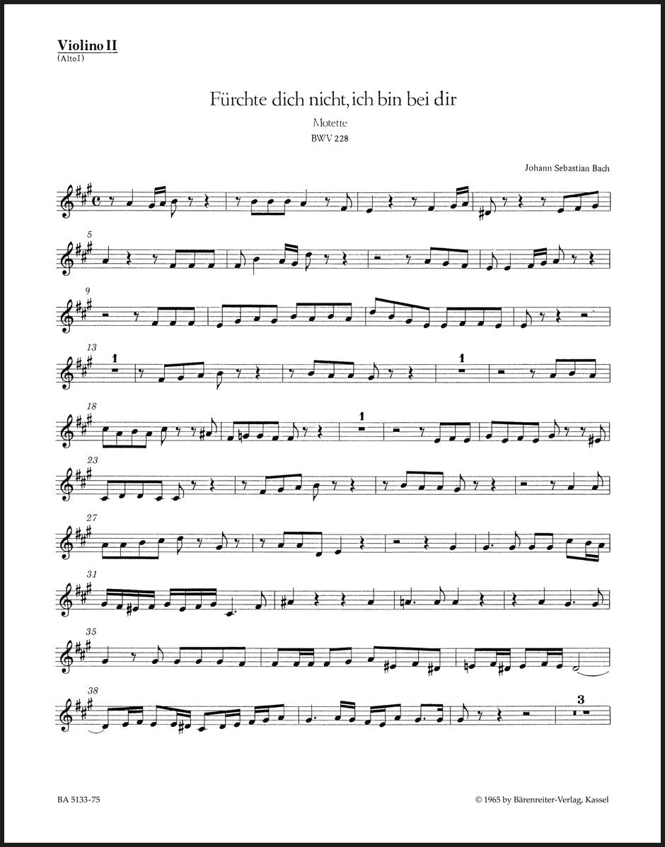 Bach: Fürchte dich nicht, ich bin bei dir, BWV 228