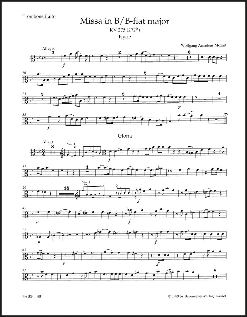 Mozart: Missa brevis in B-flat Major, K. 275 (272b)