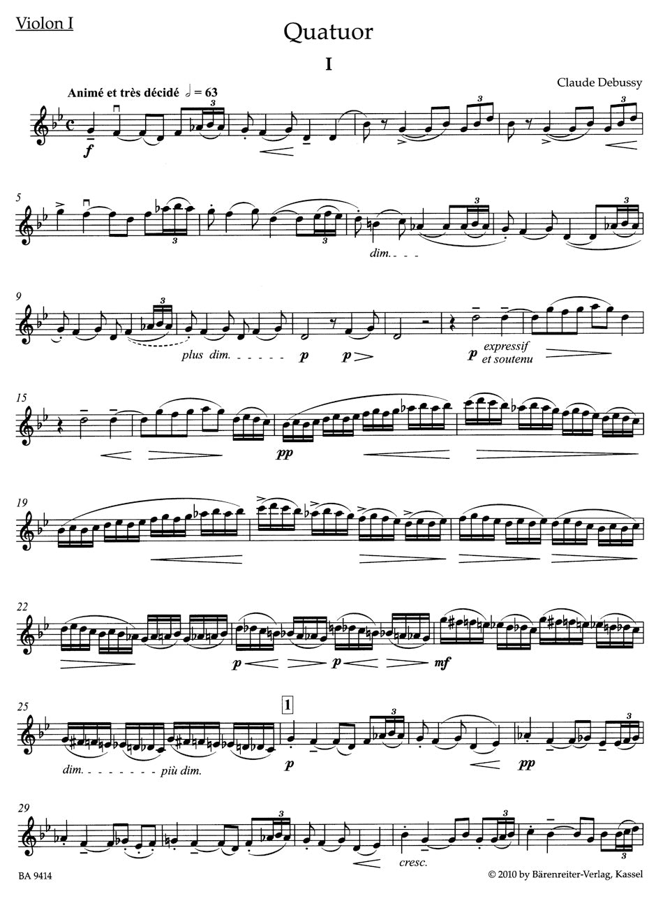 Debussy: String Quartet in G Minor, Op. 10