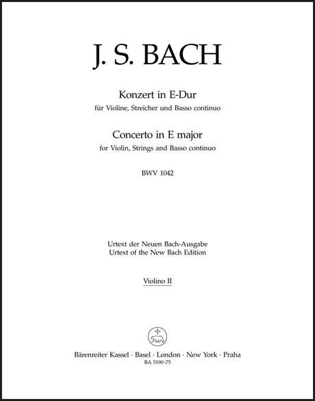 Bach: Violin Concerto in E Major, BWV 1042