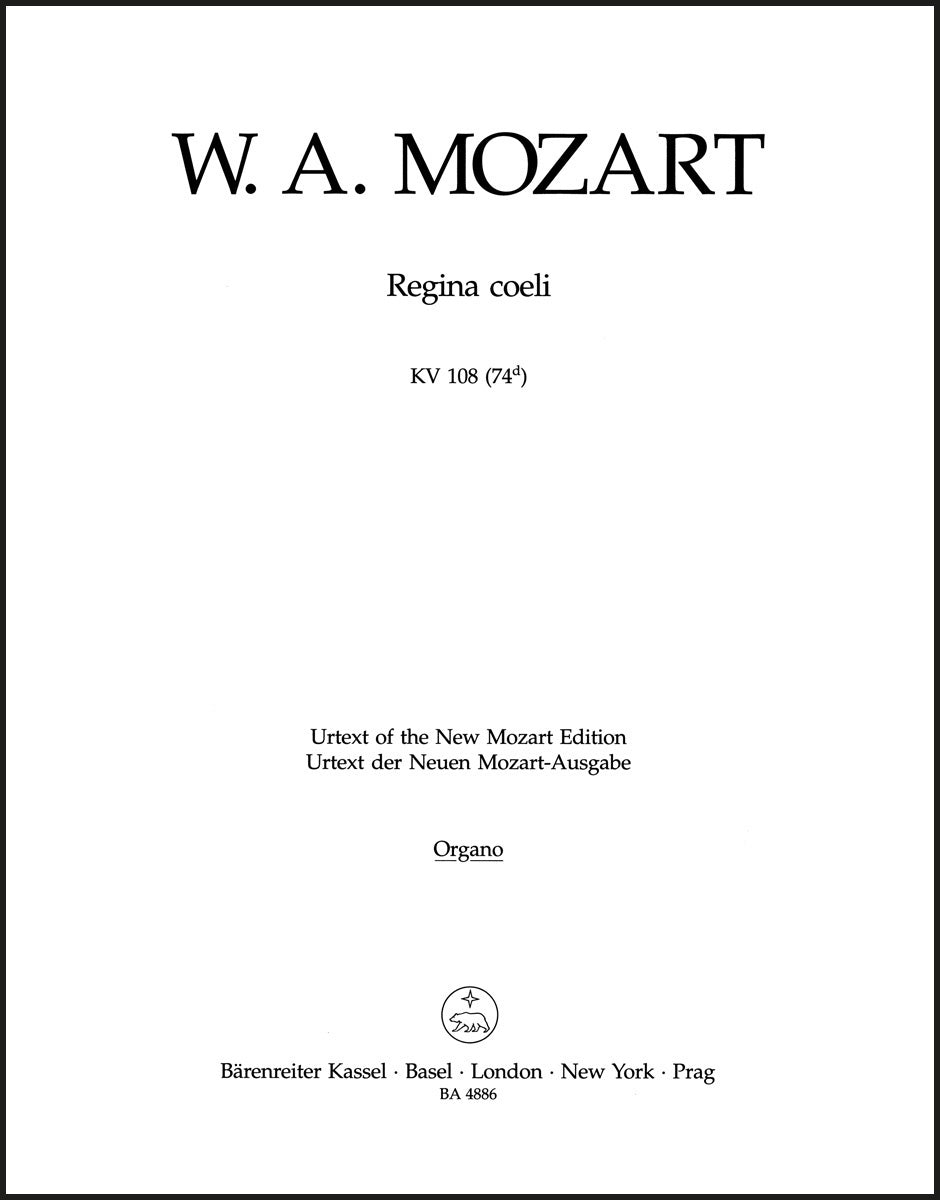 Mozart: Regina coeli, K. 108 (74d)