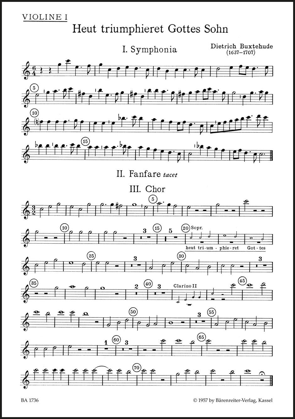 Buxtehude: Heut triumphieret Gottes Sohn, BuxWV 43 - Easter Cantata